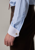 Sterling Banker's Shirt, close-up of the contrast cuff and cufflink
