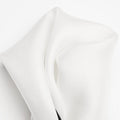 Lyon Pocket Square in white silk, folded close-up on a plain background