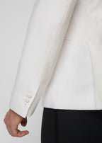 Opera House Off White Tuxedo, rear side view showing the hip pocket and sleeve