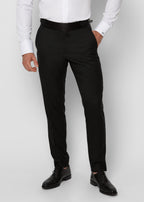 Opera House Off White Tuxedo, close-up of the satin-trimmed trouser waistband