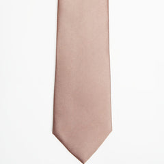 Vienna Blush Silk Tie in a flat lay, full length front view