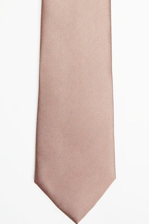 Vienna Blush Silk Tie in a flat lay, full length front view