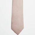 Vienna Misty Rose Silk Tie in a flat lay, full length front view