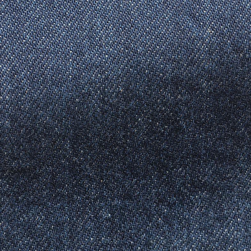 Dark Blue Stretch Jeans, close-up of the denim weave and wash fading