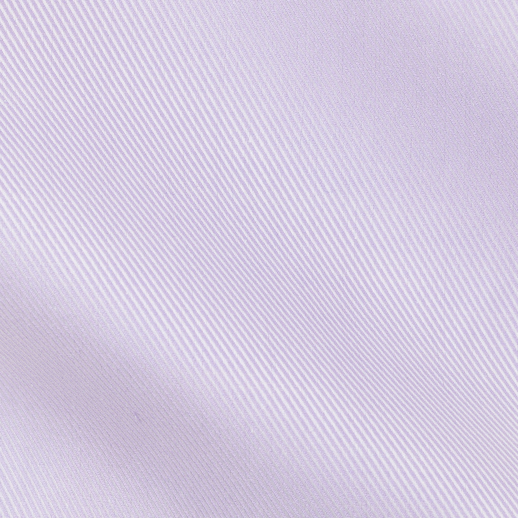 Close-up of the lilac twill fabric's diagonal weave texture
