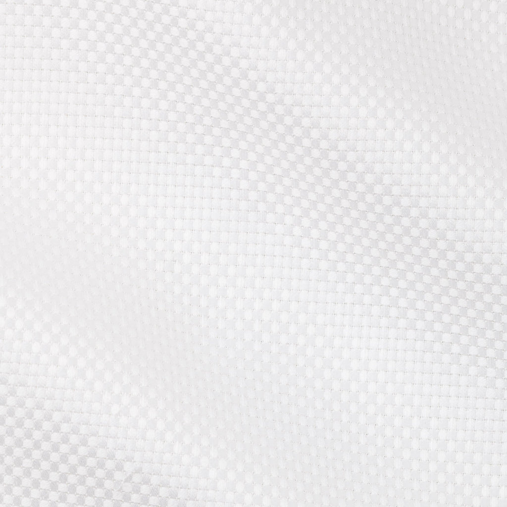 Close-up of the dobby weave texture on the Dobby White Shirt fabric
