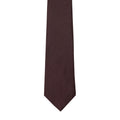 Brussels Tie in solid burgundy, laid flat showing the full length