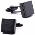 Times Square Gunmetal Cufflinks, product shot showing the front and toggle back