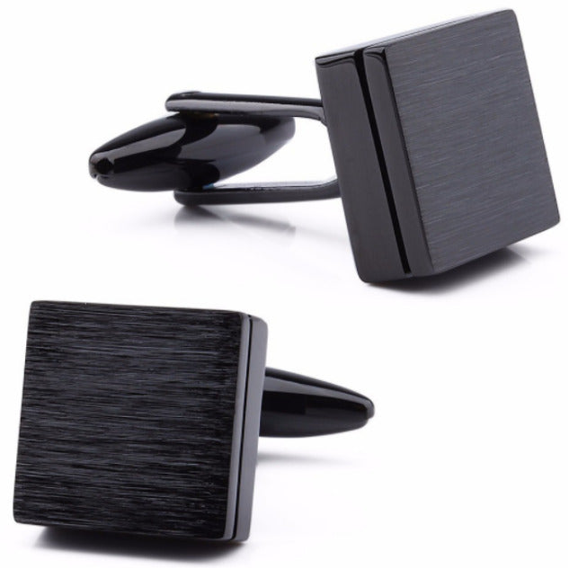 Times Square Gunmetal Cufflinks, product shot showing the front and toggle back