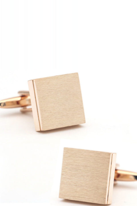 Times Square rosegold cufflinks shown as a close-up pair on a plain background