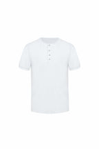 THEODORE The Kythira White Cotton Henley, view 1 of 2