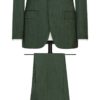 D.Green Wool-Linen-Silk