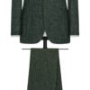 D.Green Wool-Silk-Linen