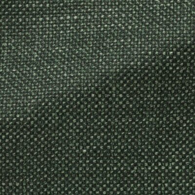 Green MÃ©lange Wool-Silk-Linen Textured Basketweave Jacket