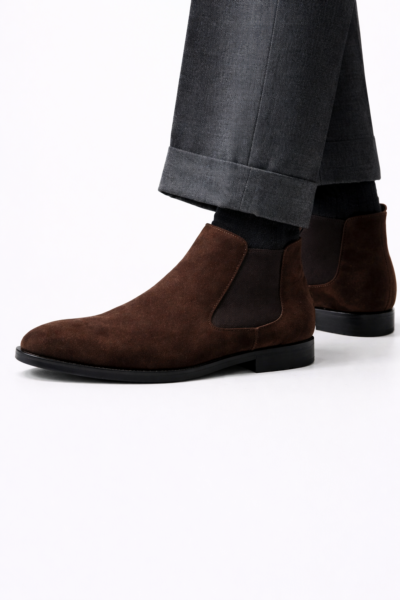 The Omari Brown Suede Chelsea Boots