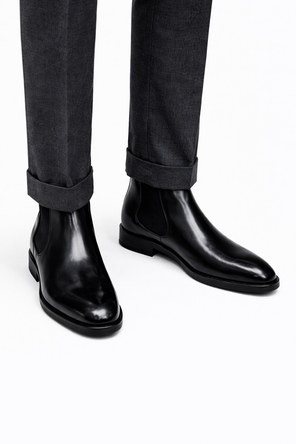 The Lorenzo Black Leather Chelsea Boots