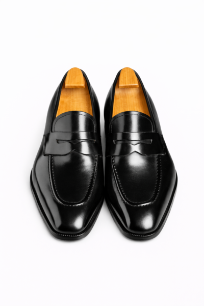The Manor Black Penny Loafer